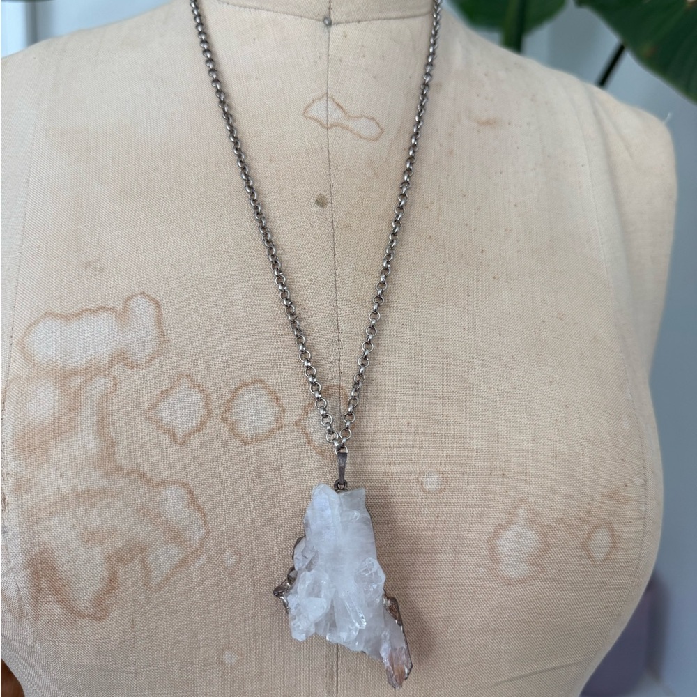 Sea Pony Couture Silver Crystal Pendant Necklace